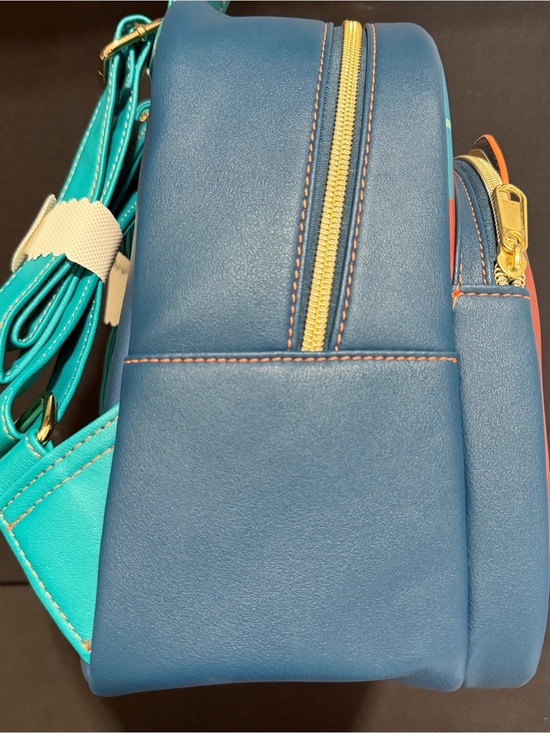 Loungefly Pokémon Mini Backpack in Blue with Orange Accent with matching wallet main image 5